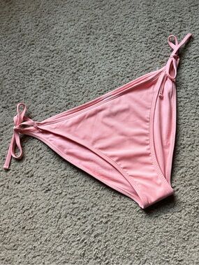 Shade & Shore Pink Ribbed Bikini Bottom